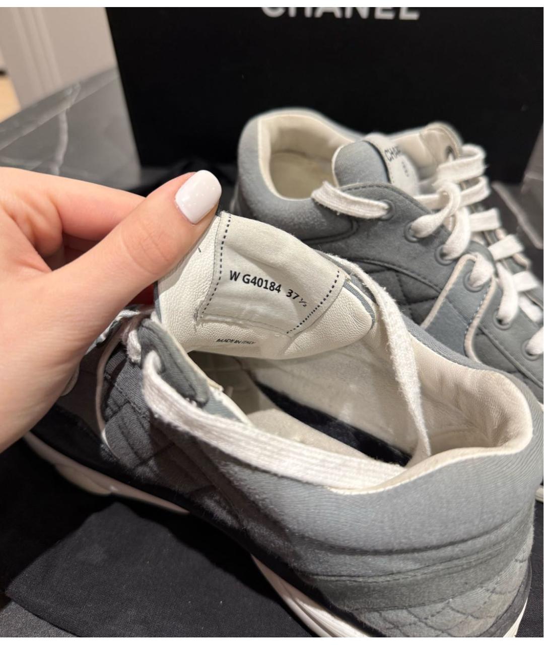 CHANEL Серые кроссовки, фото 4