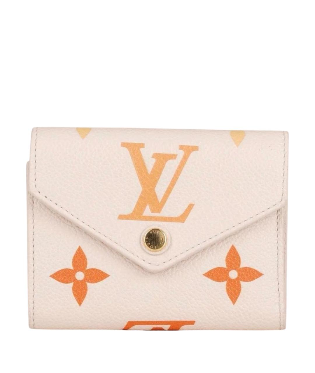 LOUIS VUITTON Бежевый кожаный кошелек, фото 1