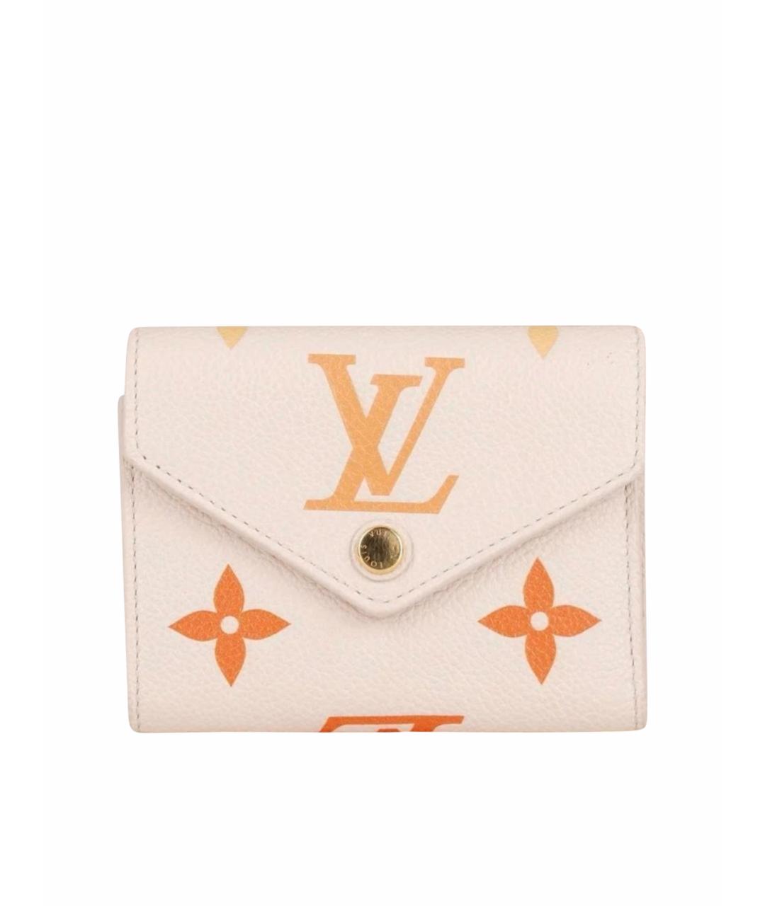 LOUIS VUITTON Бежевый кожаный кошелек, фото 1