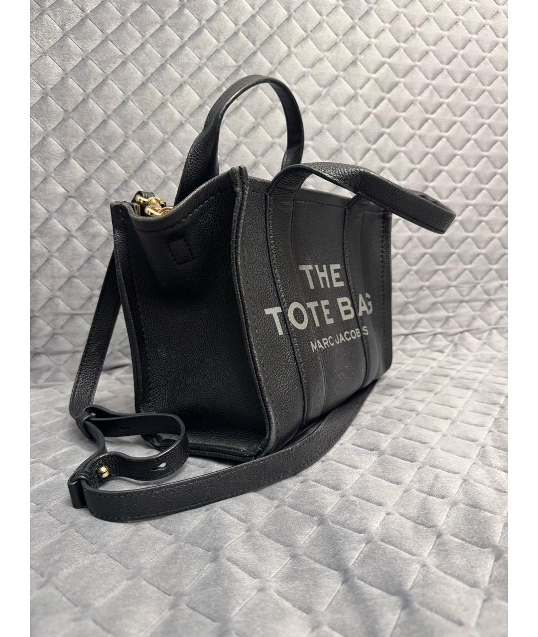 MARC JACOBS Черная кожаная сумка тоут, фото 2