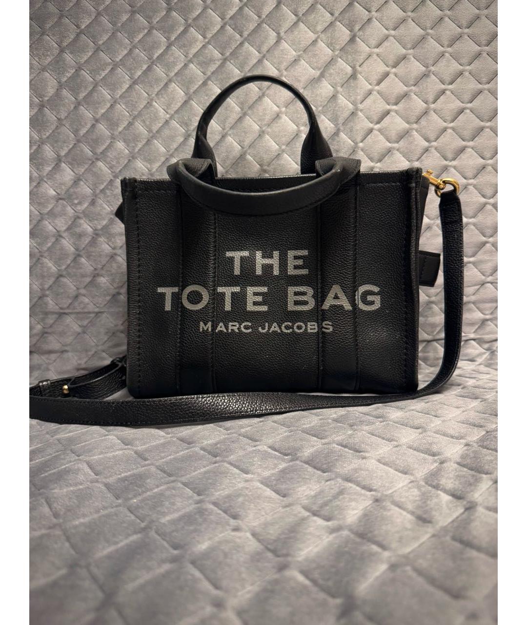MARC JACOBS Черная кожаная сумка тоут, фото 5