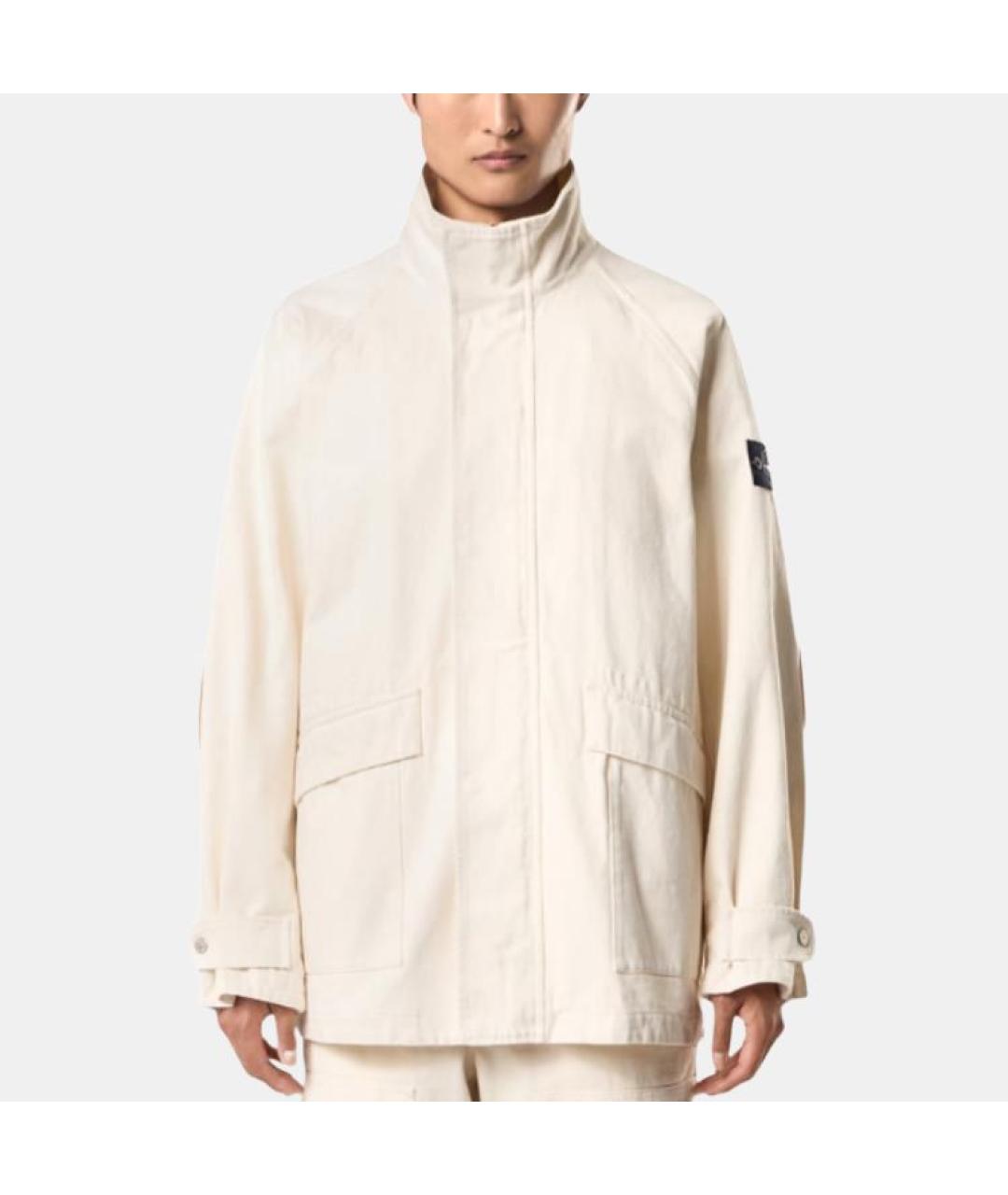 STONE ISLAND Белая куртка, фото 4