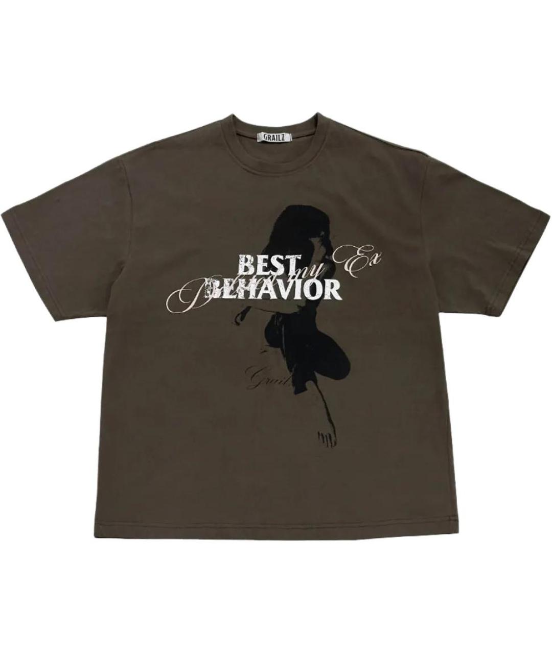 GRAILZ PROJECT G/R Коричневая хлопковая футболка, фото 1