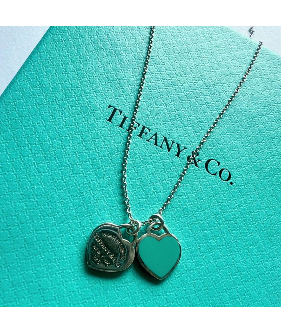 TIFFANY&CO Бирюзовая серебряная подвеска, фото 5