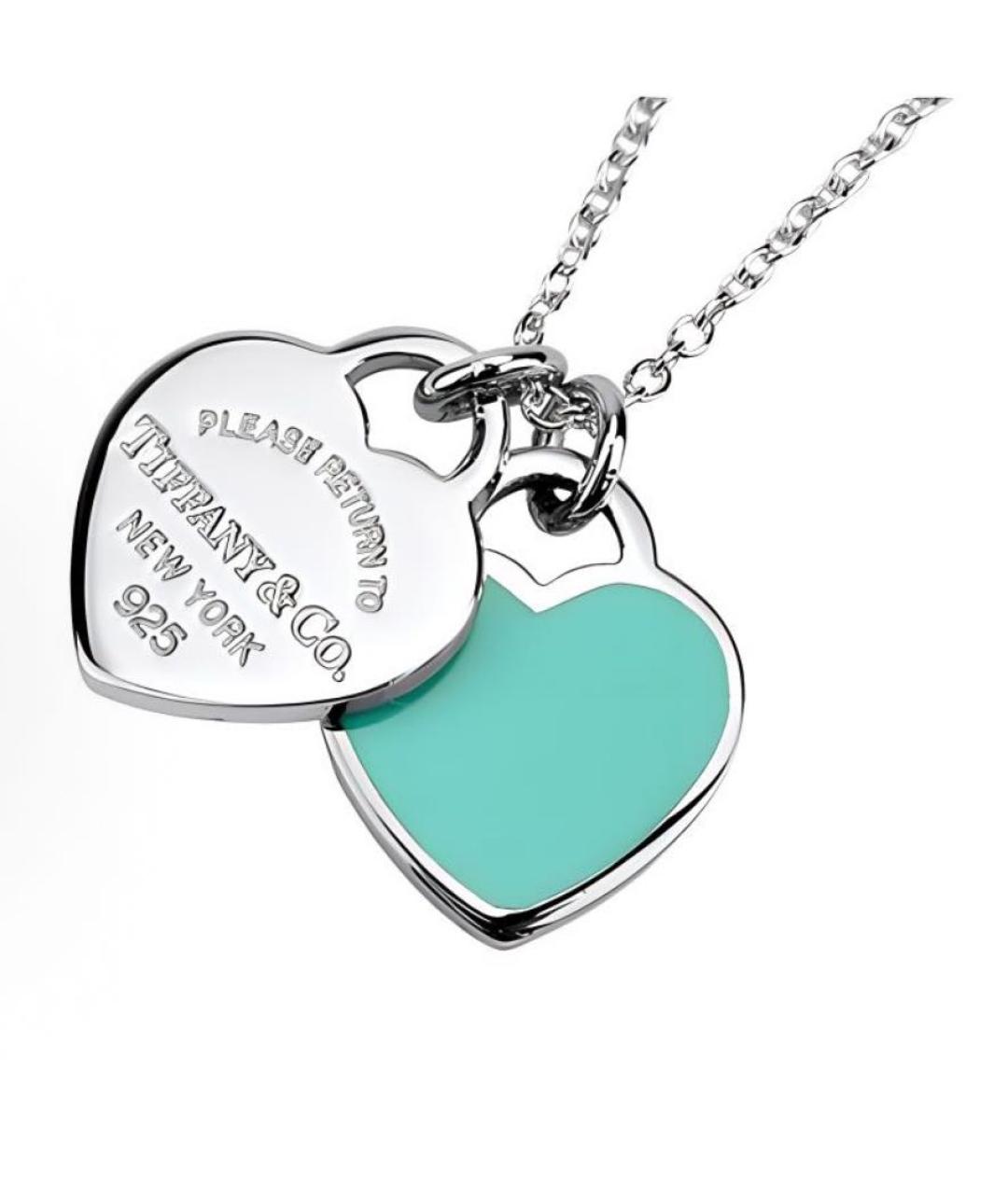 TIFFANY&CO Бирюзовая серебряная подвеска, фото 2