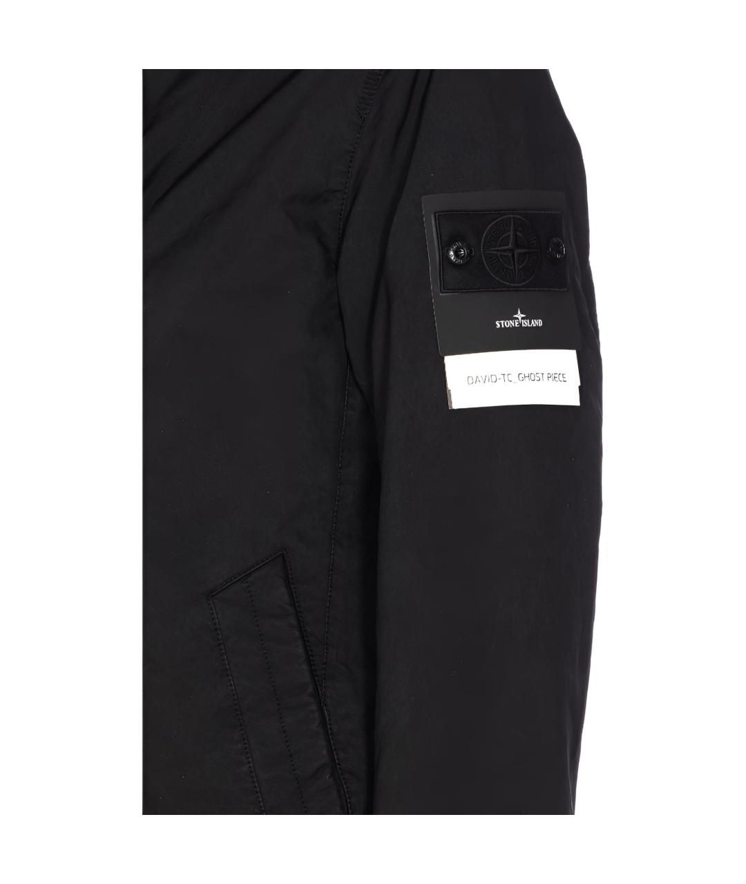 STONE ISLAND Черное пальто, фото 4