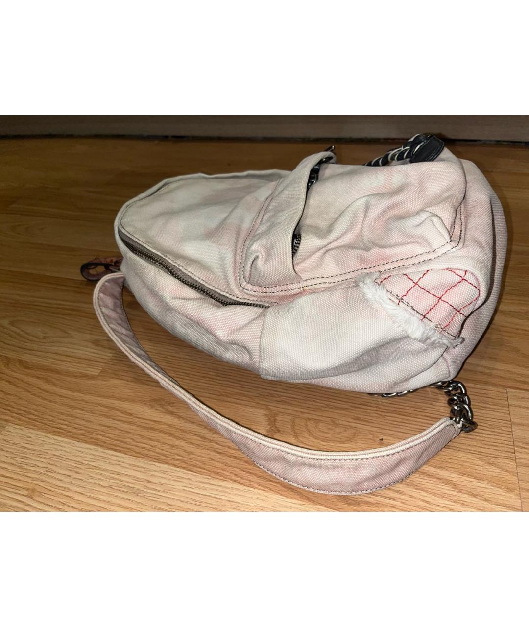 CHANEL Белый жаккардовый рюкзак, фото 2