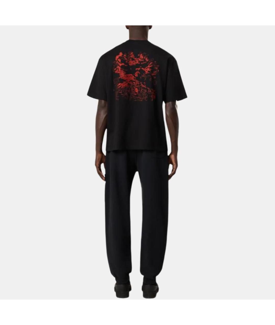 STONE ISLAND Черная хлопковая футболка, фото 4