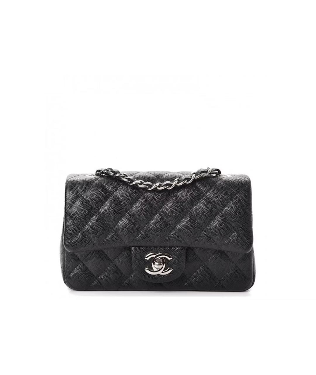 CHANEL Черная кожаная сумка через плечо, фото 8