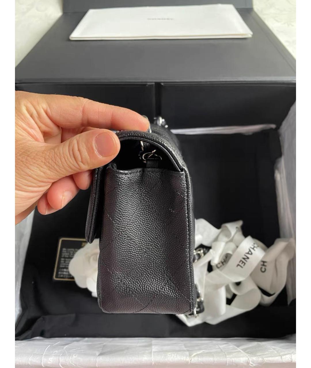 CHANEL Черная кожаная сумка через плечо, фото 5