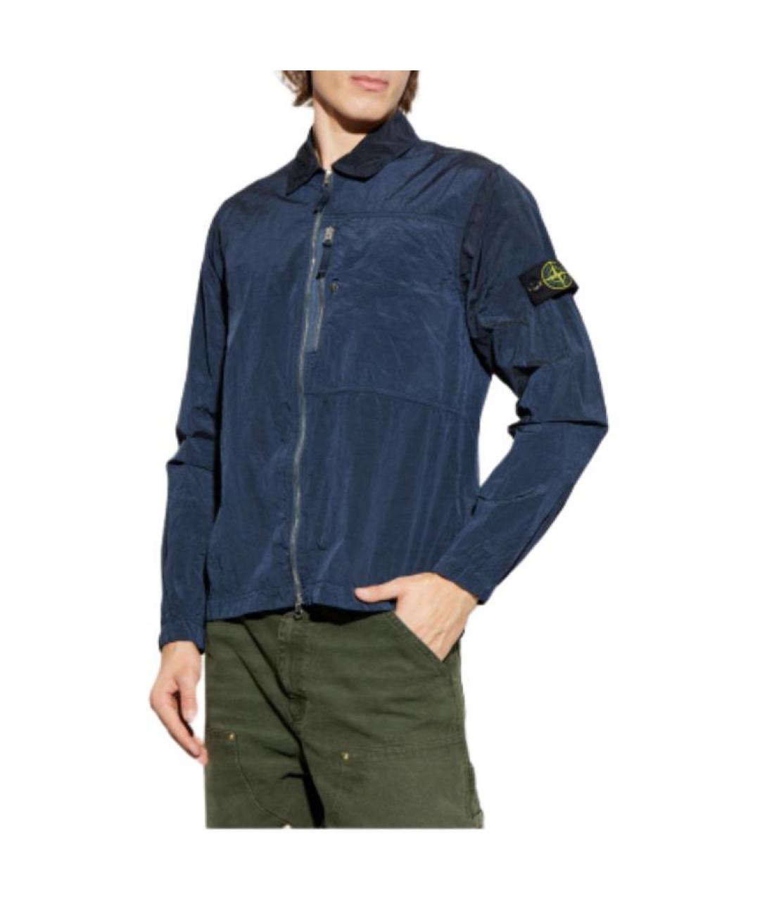 STONE ISLAND Темно-синяя куртка, фото 3
