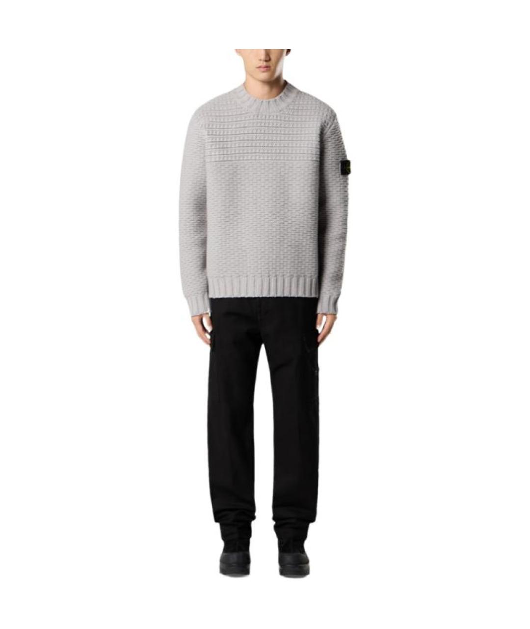 STONE ISLAND Серый джемпер / свитер, фото 2