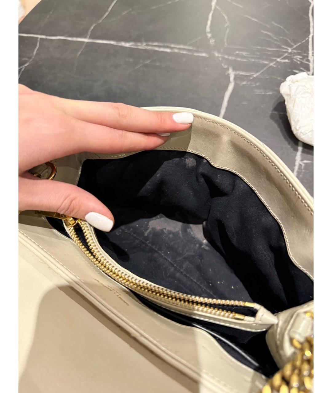 SAINT LAURENT Бежевая сумка через плечо, фото 8