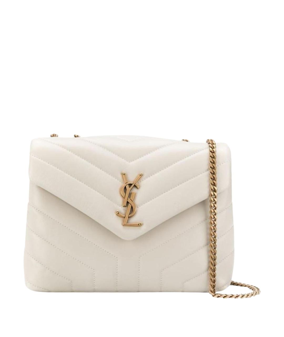 SAINT LAURENT Бежевая сумка через плечо, фото 1