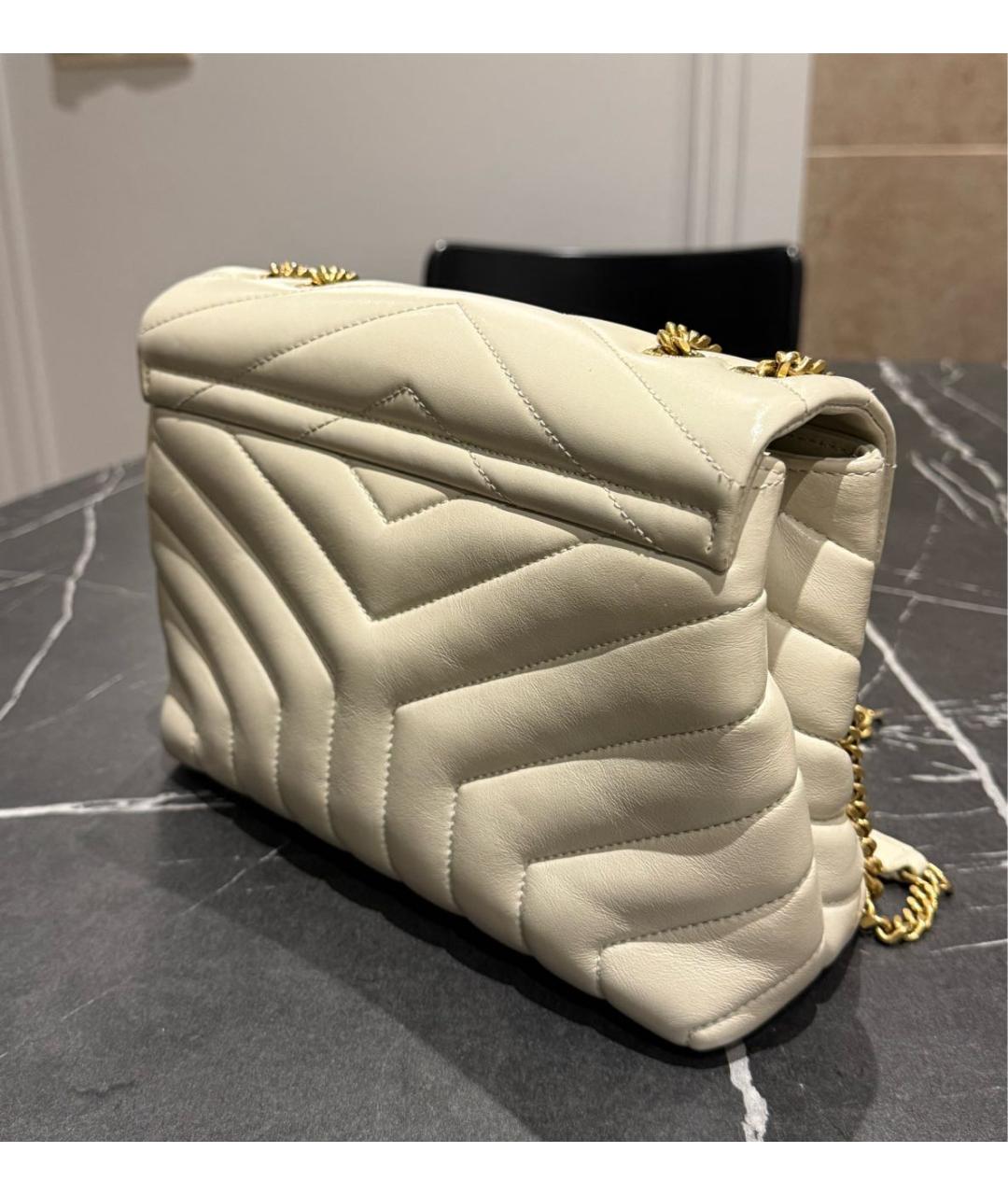 SAINT LAURENT Бежевая сумка через плечо, фото 3