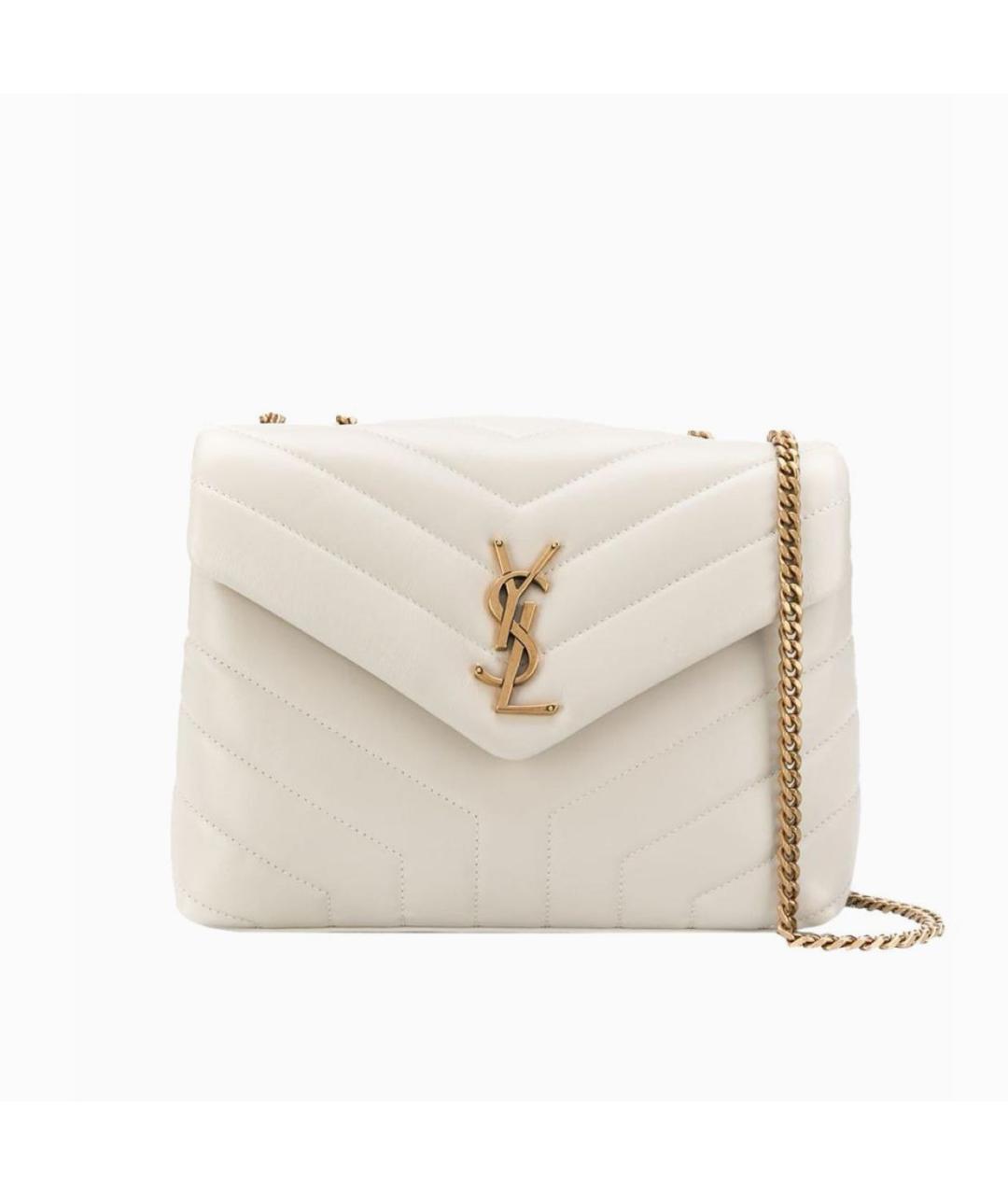 SAINT LAURENT Бежевая сумка через плечо, фото 9