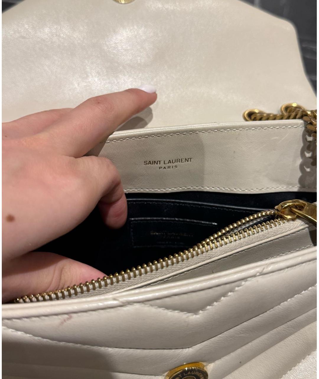 SAINT LAURENT Бежевая сумка через плечо, фото 7