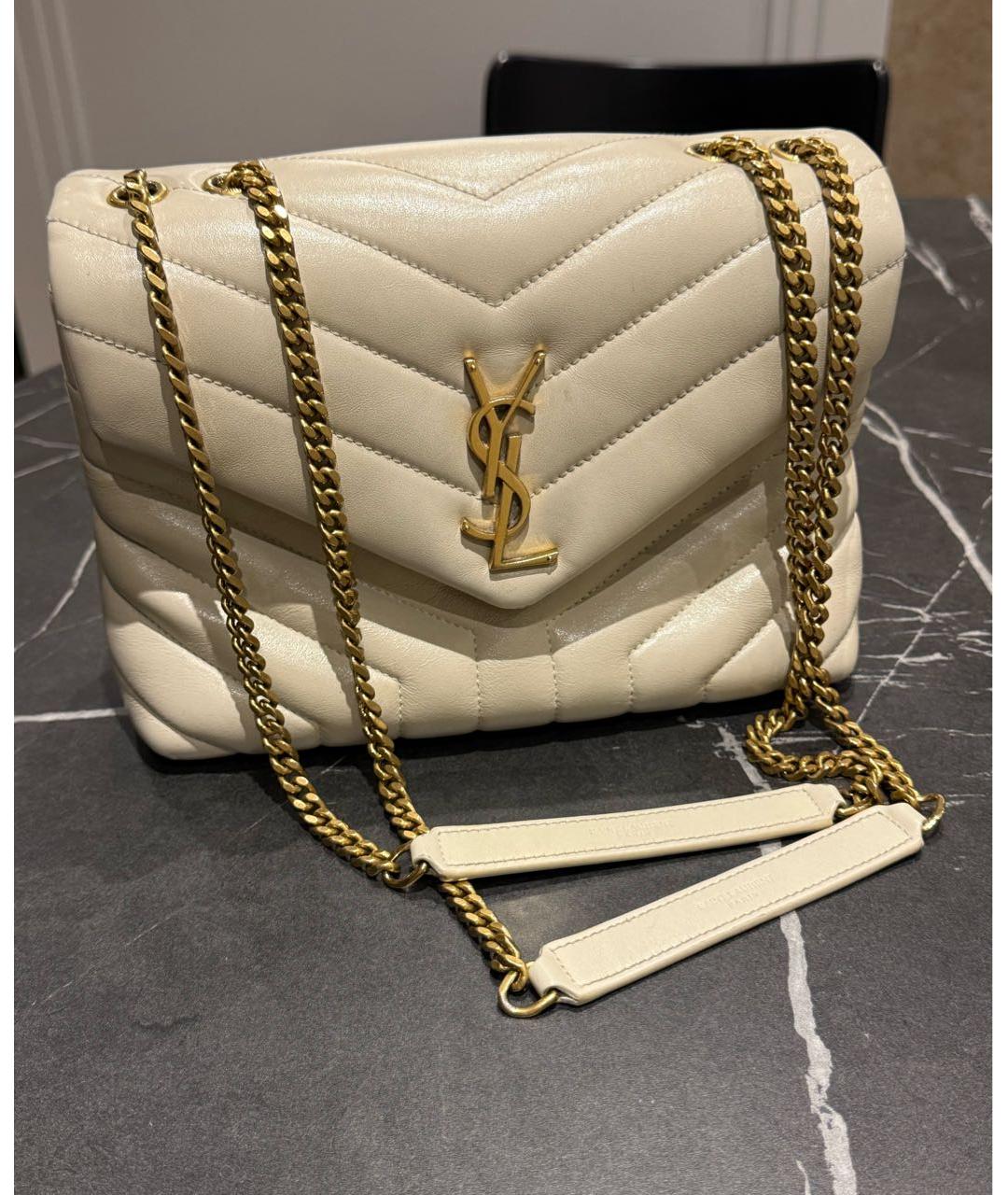 SAINT LAURENT Бежевая сумка через плечо, фото 2