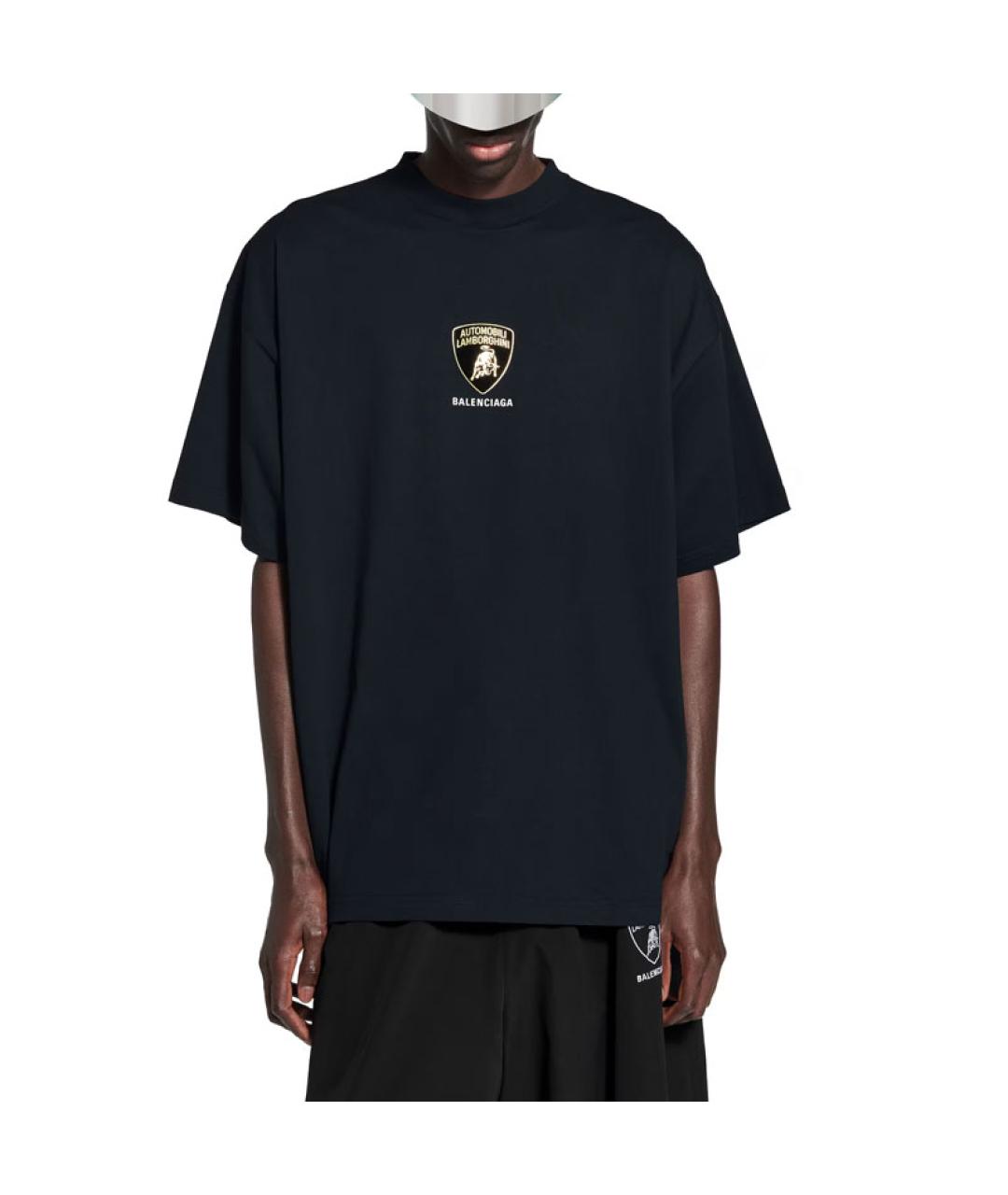 BALENCIAGA Черная футболка, фото 3