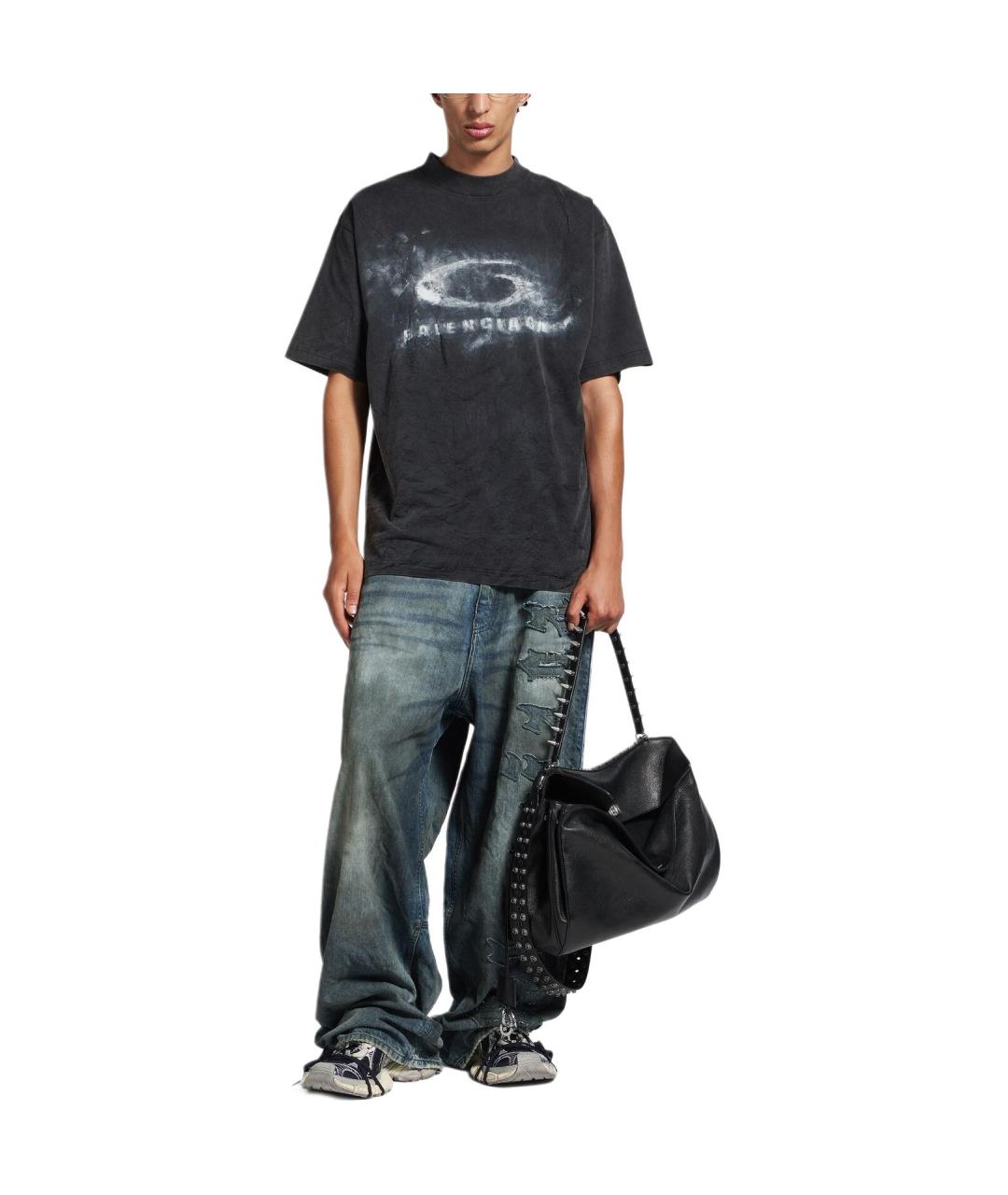 BALENCIAGA Черная футболка, фото 3