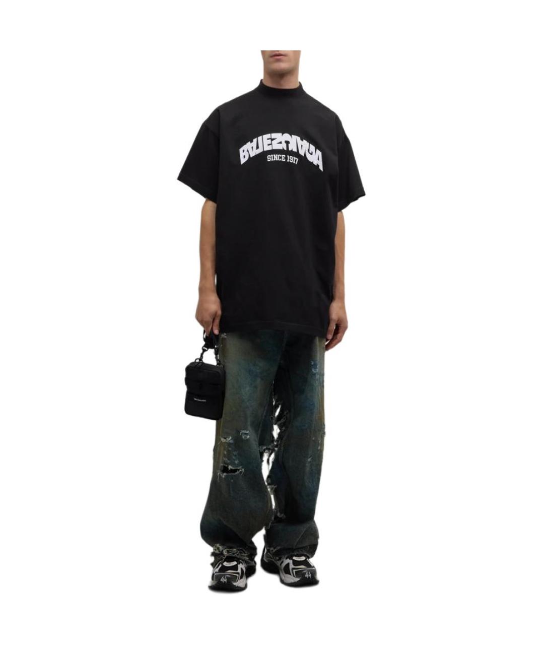 BALENCIAGA Черная футболка, фото 3