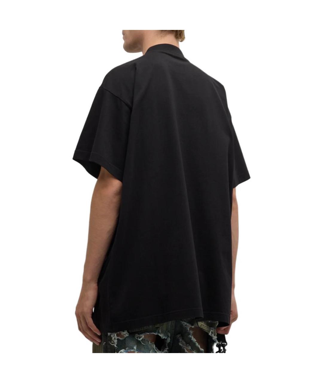 BALENCIAGA Черная футболка, фото 4