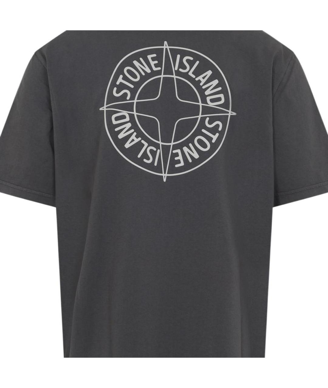 STONE ISLAND Серая футболка, фото 5