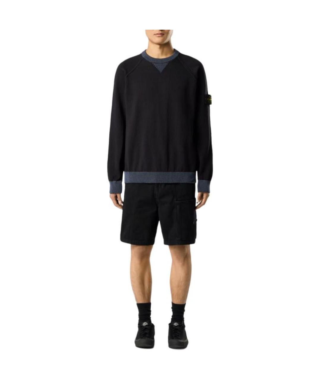 STONE ISLAND Темно-синий джемпер / свитер, фото 3