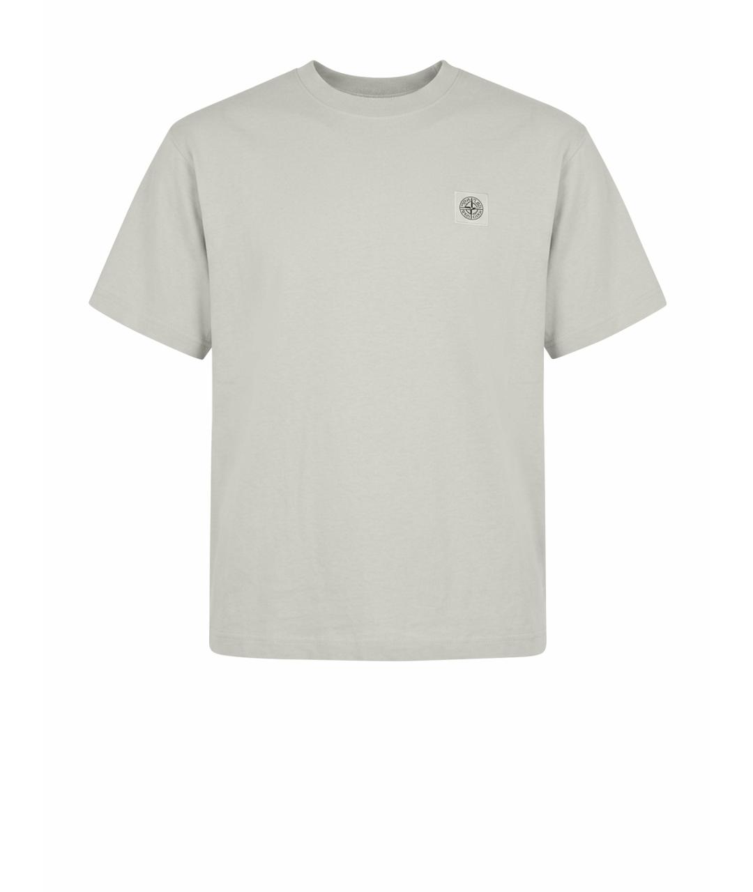 STONE ISLAND Серая футболка, фото 1