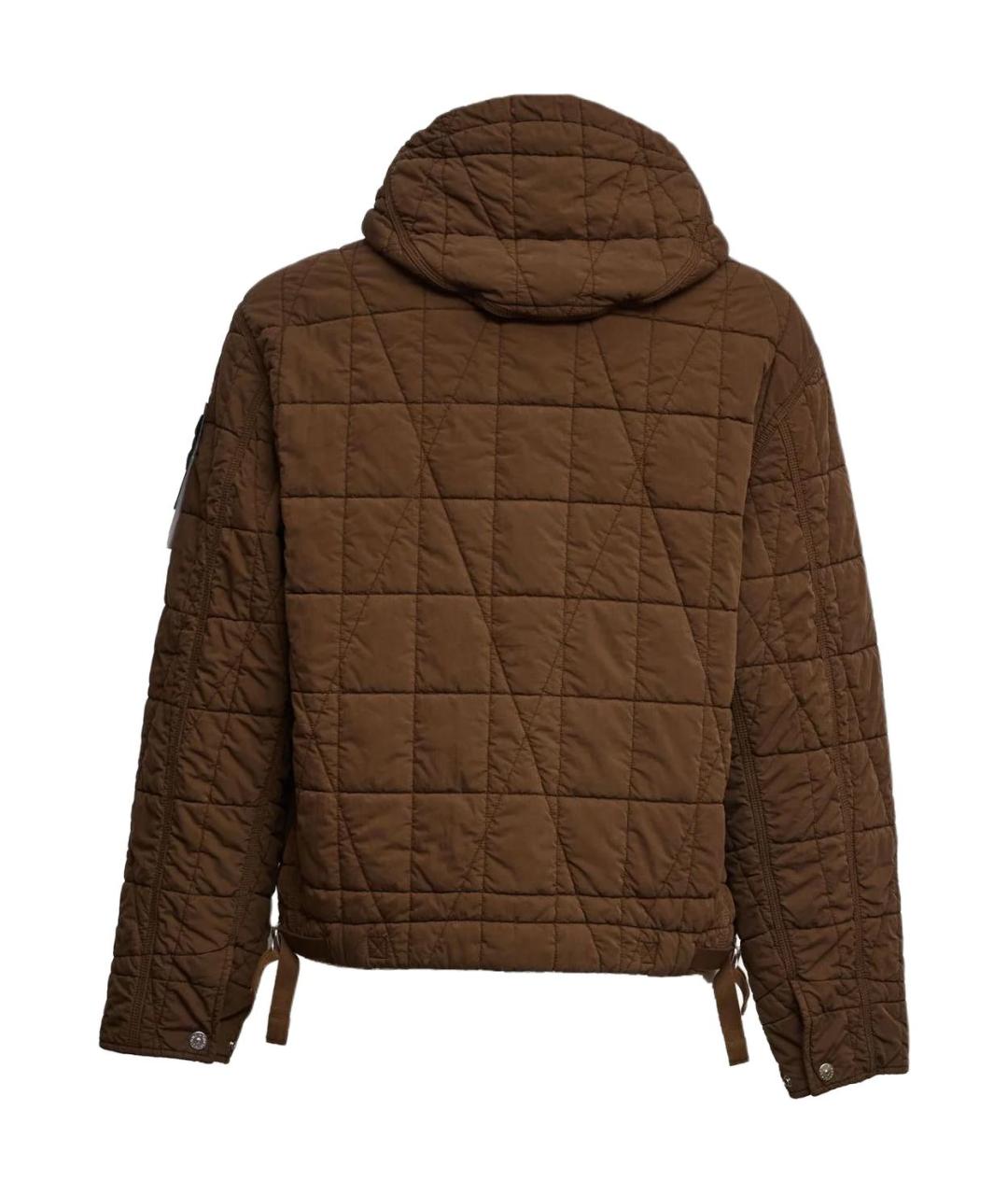 STONE ISLAND Коричневый пуховик, фото 2