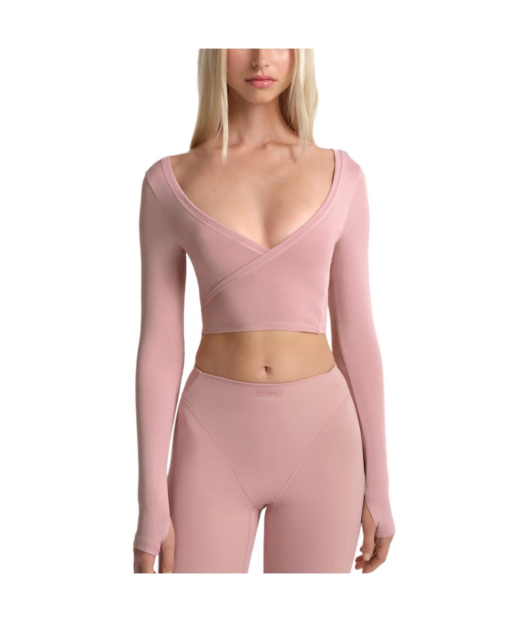 NIKE Розовая синтетическая футболка, фото 1