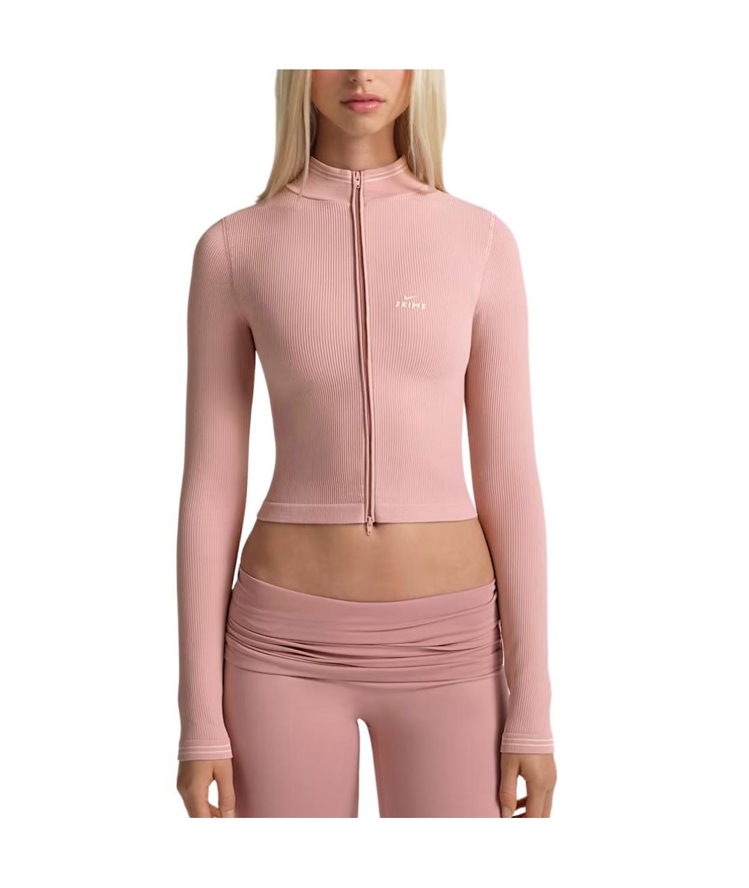 NIKE Розовая синтетическая куртка, фото 1