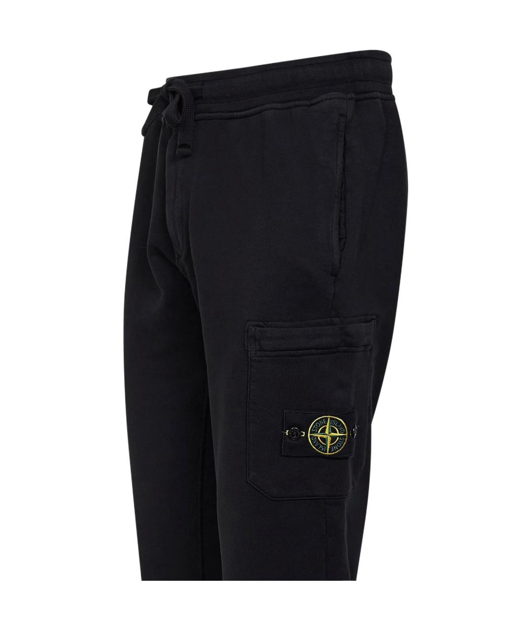 STONE ISLAND Черные повседневные брюки, фото 4