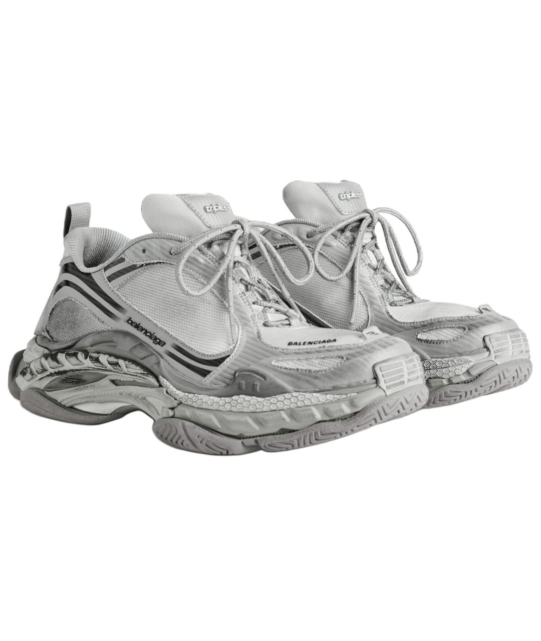 BALENCIAGA Серые низкие кроссовки / кеды, фото 3