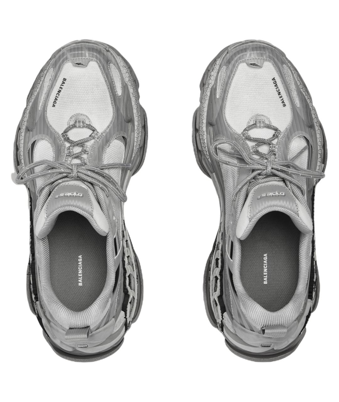 BALENCIAGA Серые низкие кроссовки / кеды, фото 4