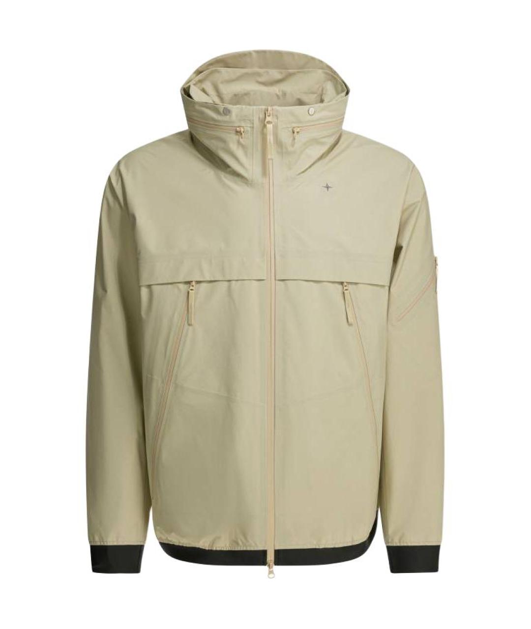 STONE ISLAND Бежевая полиамидовая куртка, фото 1