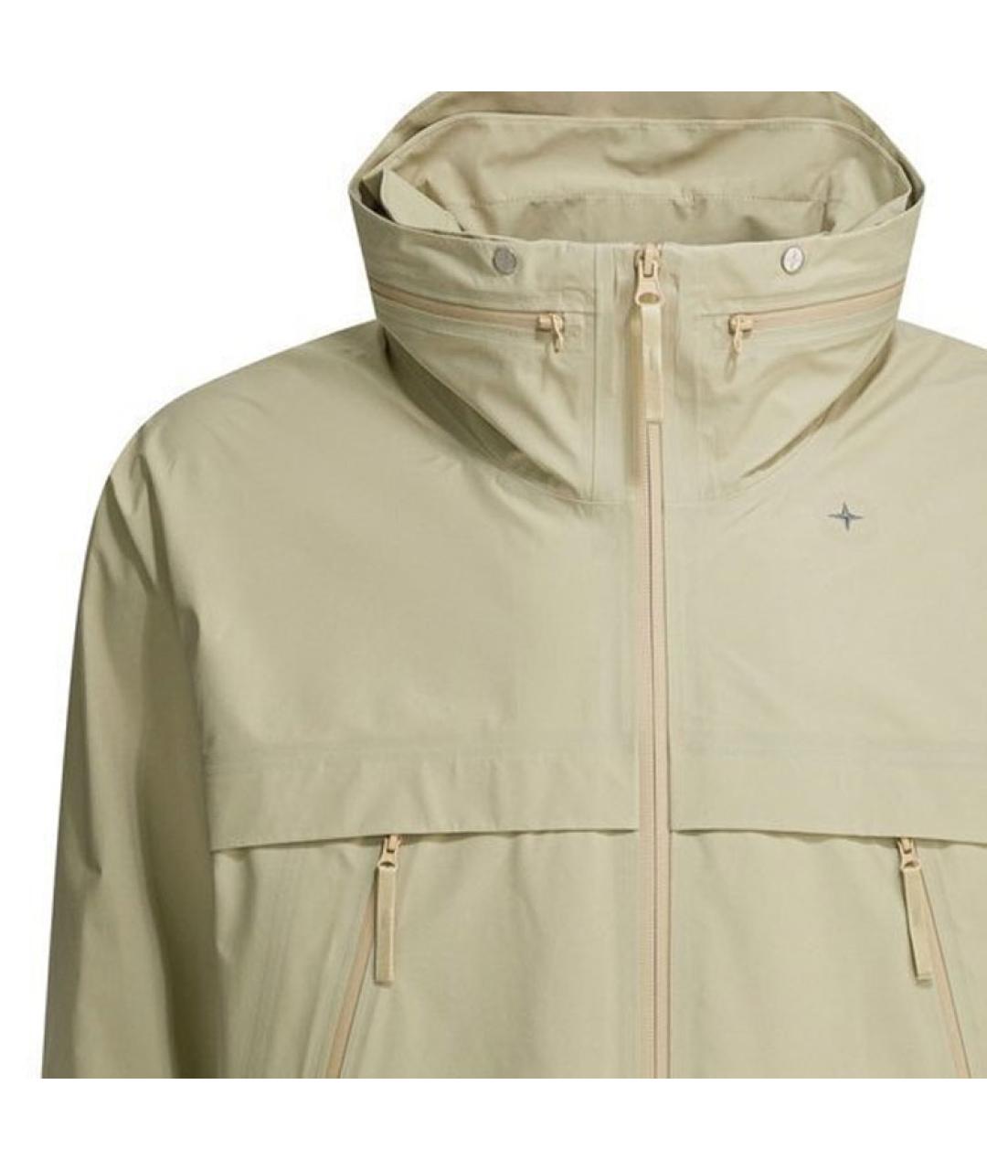 STONE ISLAND Бежевая полиамидовая куртка, фото 5