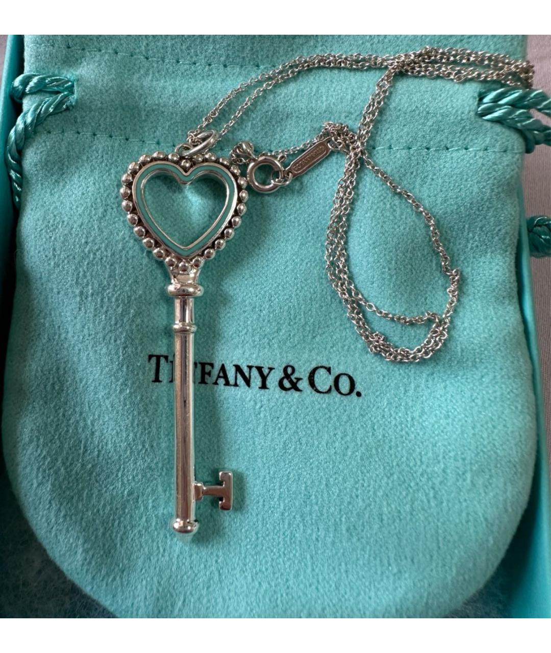 TIFFANY&CO Бирюзовый серебряный кулон, фото 3