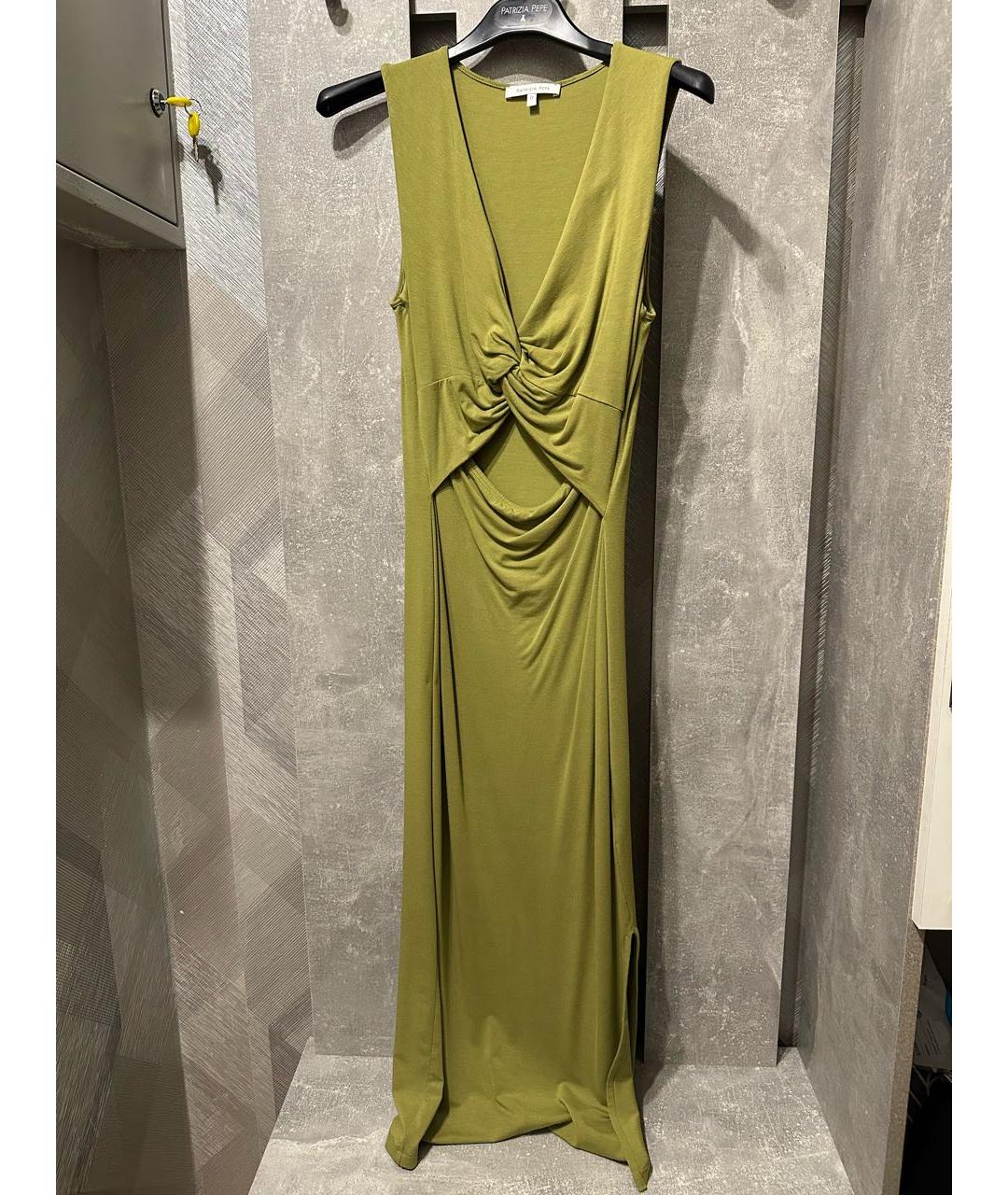 PATRIZIA PEPE Зеленые вискозное повседневное платье, фото 7