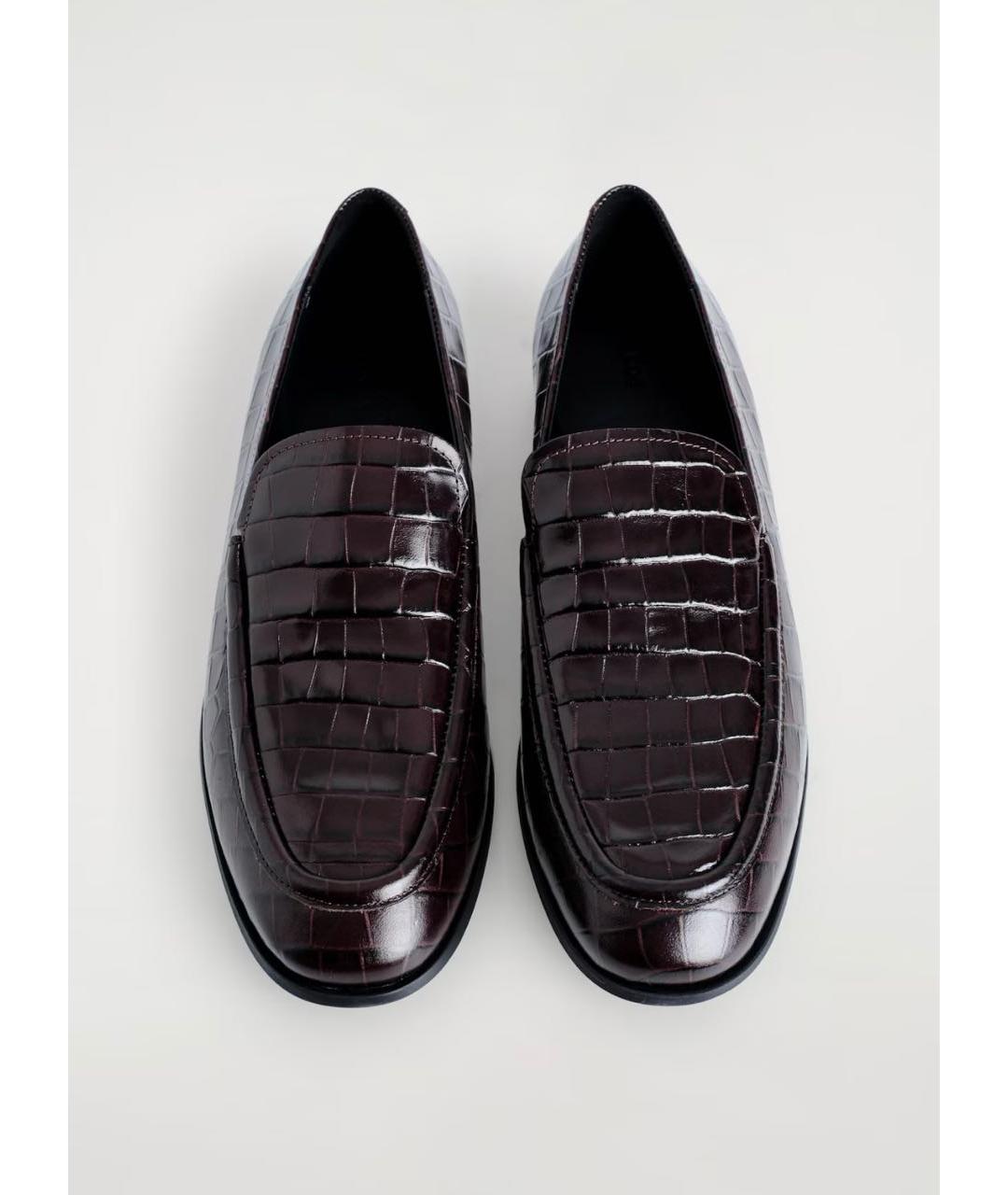 COS Бордовые кожаные лоферы, фото 2