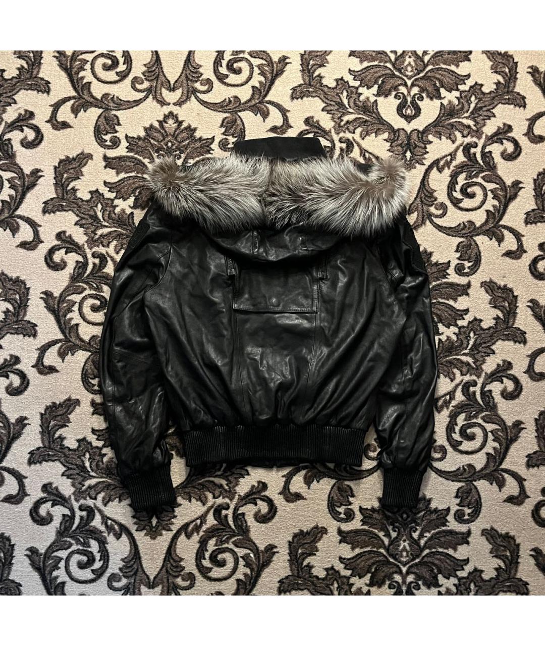 PHILIPP PLEIN Черная кожаная куртка, фото 2