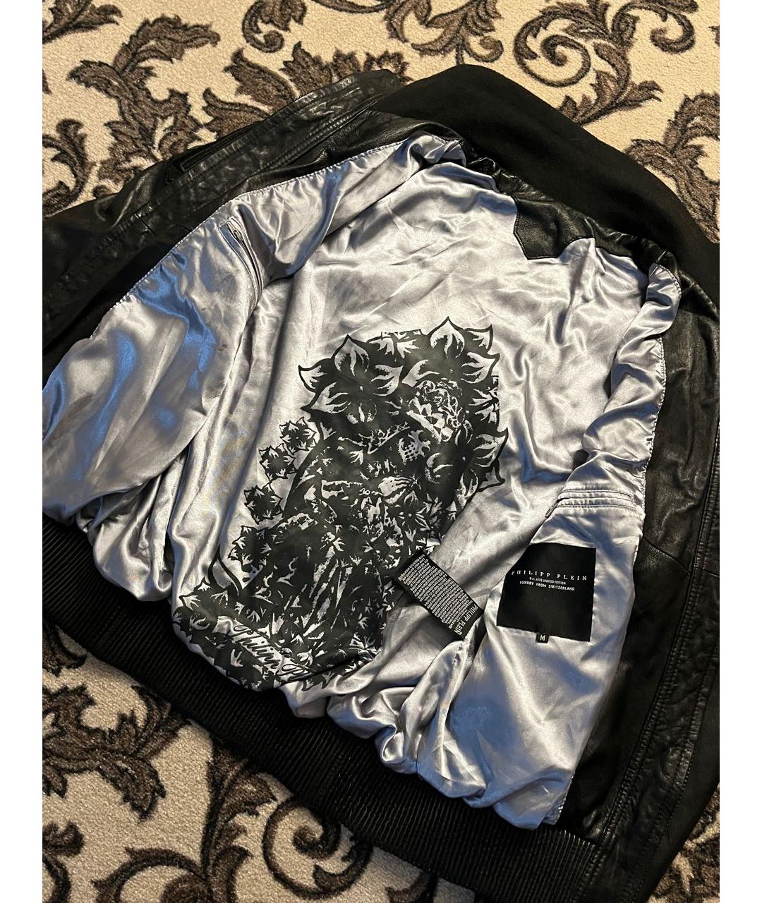 PHILIPP PLEIN Черная кожаная куртка, фото 8