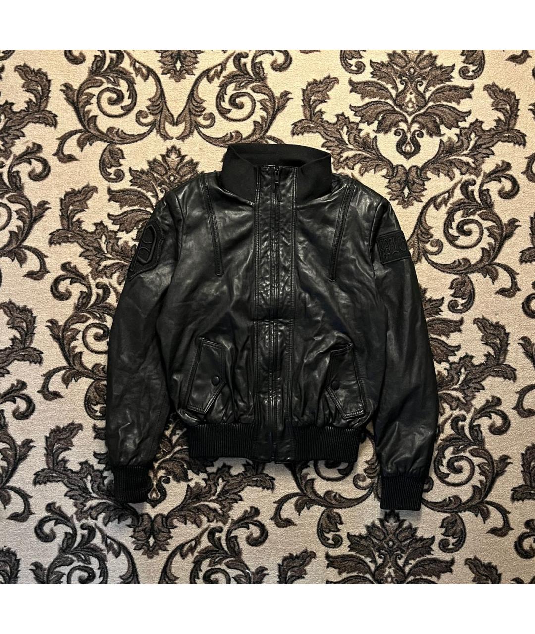 PHILIPP PLEIN Черная кожаная куртка, фото 6