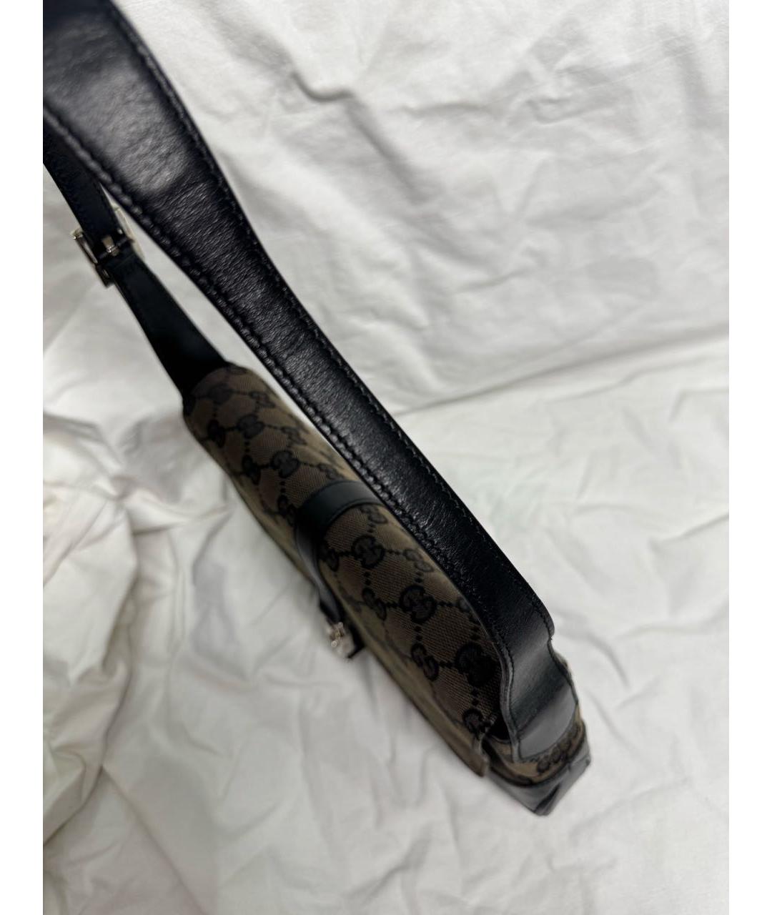 GUCCI Черная жаккардовая сумка через плечо, фото 7