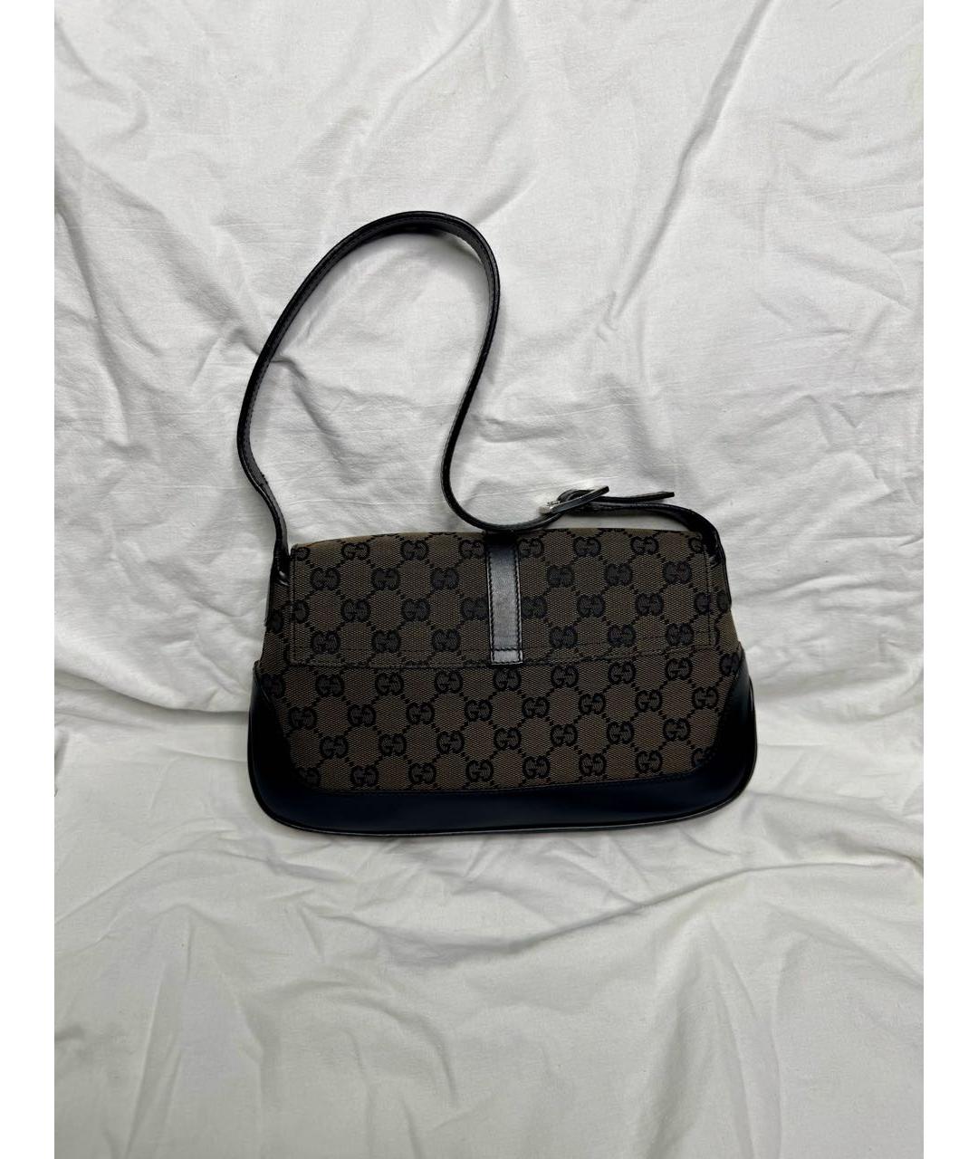 GUCCI Черная жаккардовая сумка через плечо, фото 8