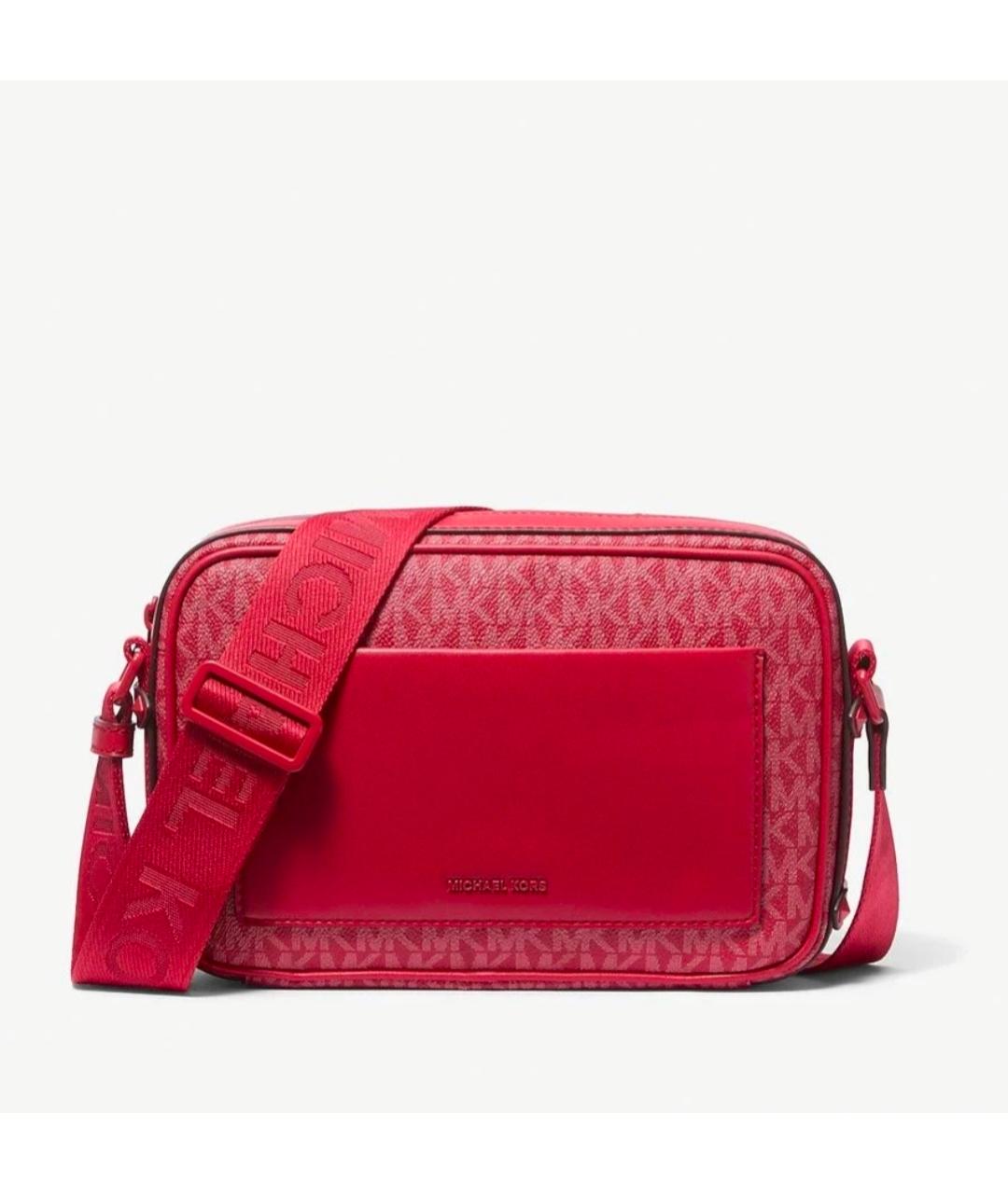 MICHAEL KORS Бордовая сумка через плечо из искусственной кожи, фото 7