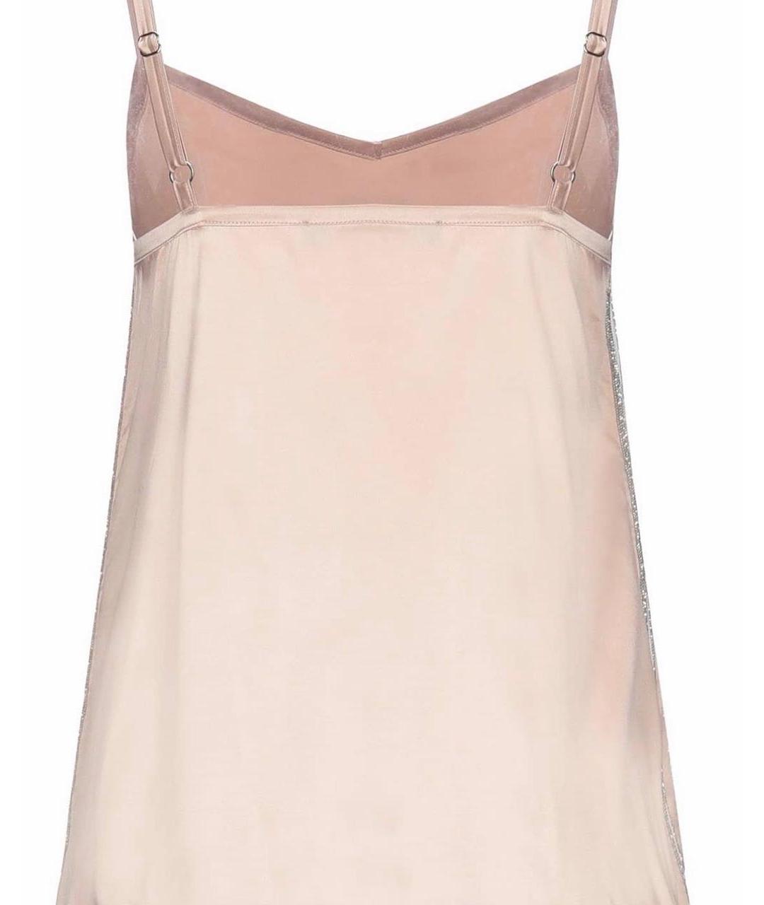 FABIANA FILIPPI Бежевая шелковая майка, фото 2