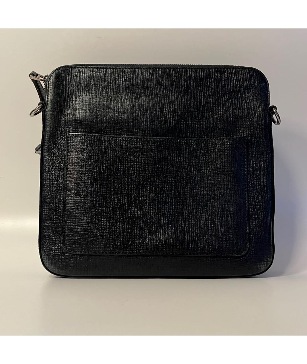 DOLCE&GABBANA Темно-синяя кожаная сумка на плечо, фото 2