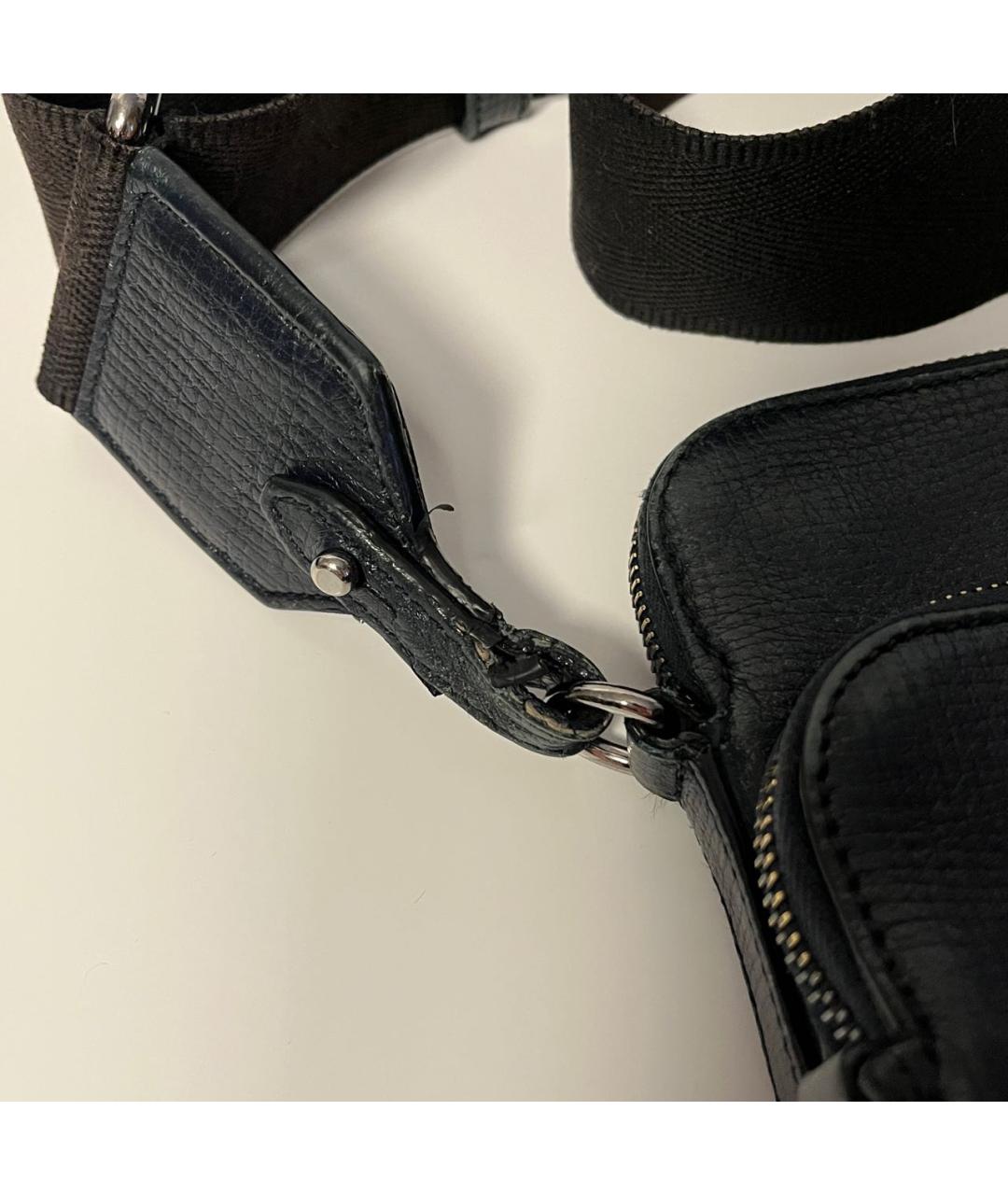 DOLCE&GABBANA Темно-синяя кожаная сумка на плечо, фото 7