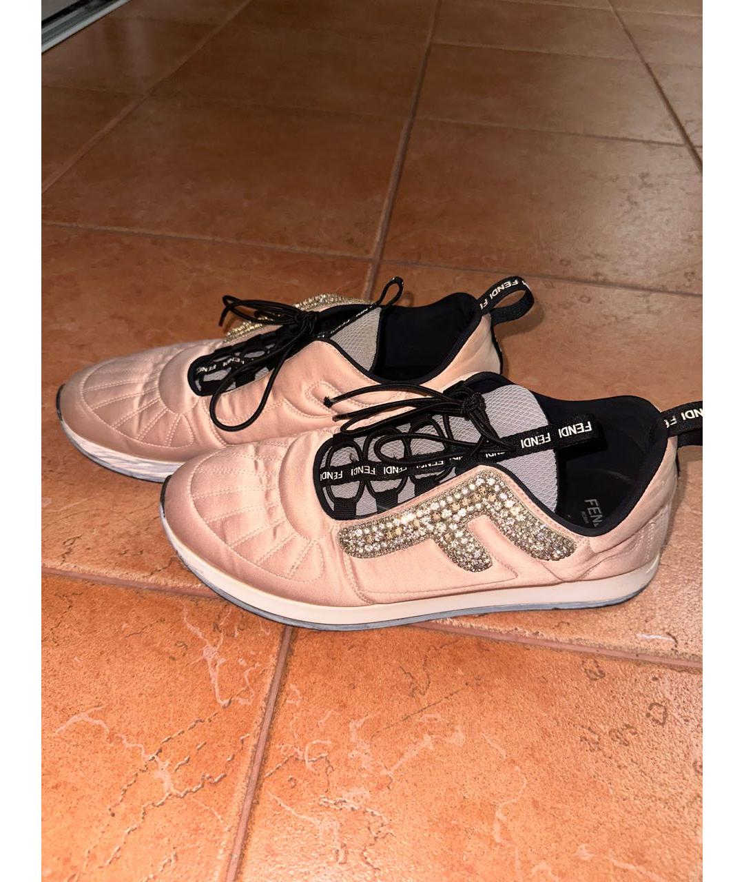 FENDI Розовые кроссовки, фото 2
